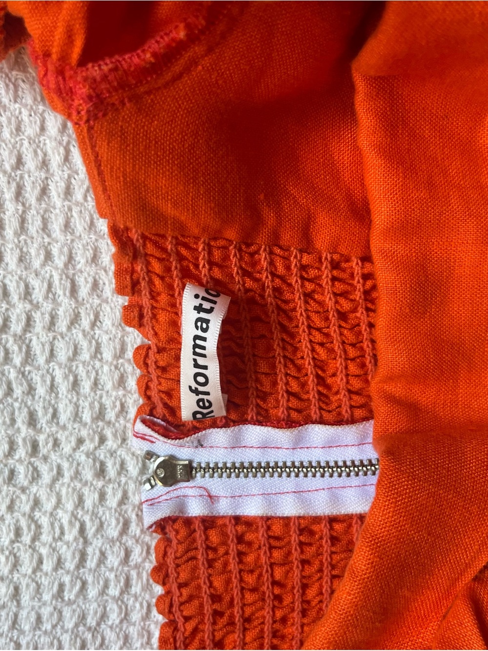 Reformation Orange Mini Dress - Picture 3 of 4
